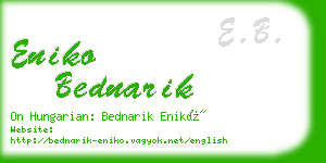 eniko bednarik business card